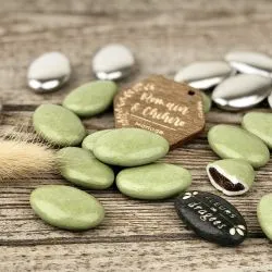 Dragées Chocolat CACAO 50% - Vert sauge