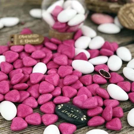 Mini cœur cacao 70% déstockage - Fuchsia