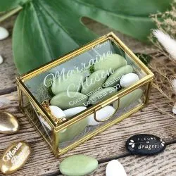 Coffret à bijoux en verre personnalisé – Cadeau Marraine, Mamie, Communion