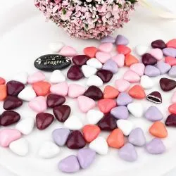 Dragées Coeurs chocolat Variation Rose 500gr