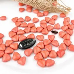 Dragées mini Coeurs chocolat Corail - 500gr