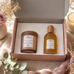 Coffret Cadeau Maîtresse Bougie et Spray d'Ambiance Blush