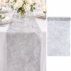 Chemin de table gris argenté