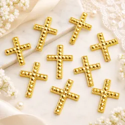 Croix X10 - Communion - Fleurs de dragées