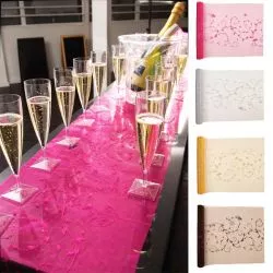 Chemin de table feuille pailletées