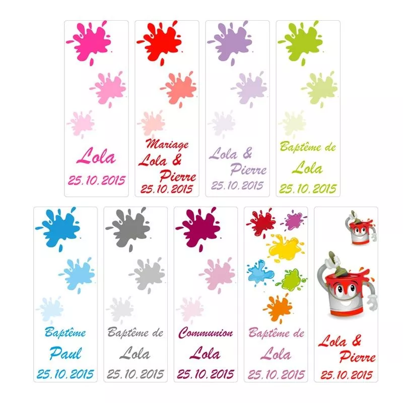 Etiquettes dragées autocollante sticker - Peinture X27