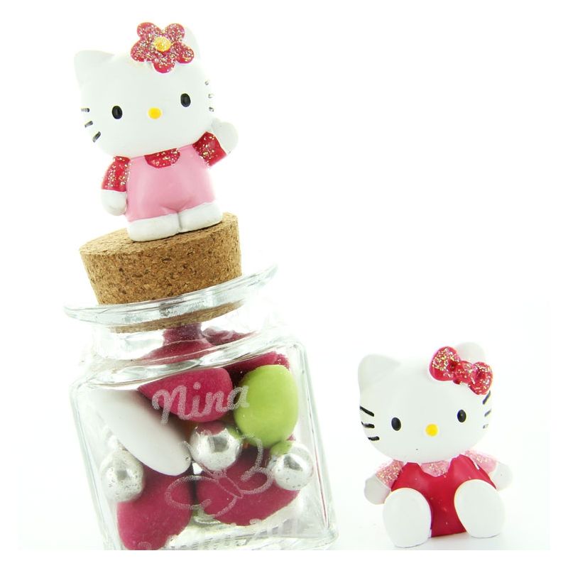 Figurine drag es  mini Hello  Kitty  r sine 3 5cm lot de 2 