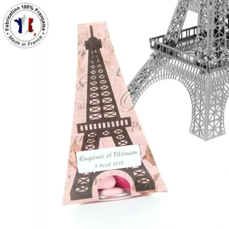 Boîte dragée carton Tour Eiffel (les 6)