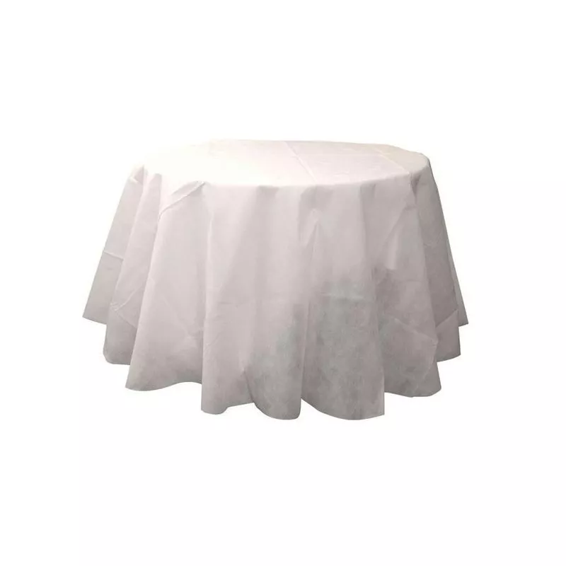 Nappe de table ronde blanche 240cm