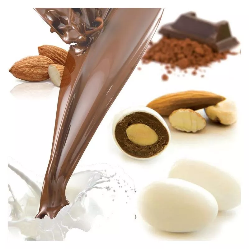 Dragées mélange Chocolat + Amande - Dragées Gourmandises