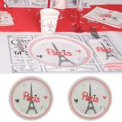 Assiette jetable Tour eiffel PARIS (lot 10)