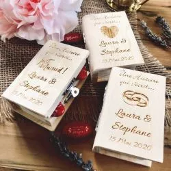 Boite dragées livre de vie Mariage Gravée