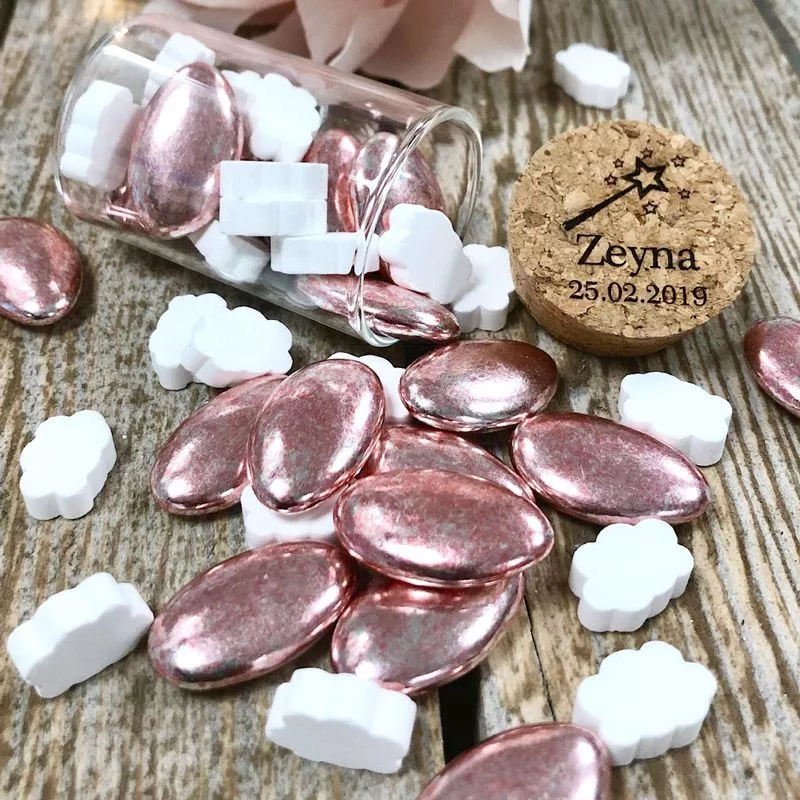 Dragées couleur Rose Silver, dragées de luxe 70% de cacao! EXCLUSIVITE