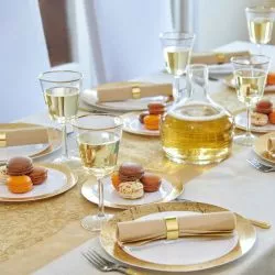 Assiette réutilisables bord effet marbré les 10
