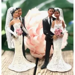 Figurines pour gâteau de mariage - Couple classique - Jour de Fête -  Boutique Jour de fête
