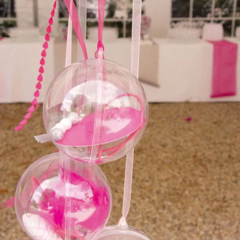 Boule en Plexi 16 cm Transparente - decoration, Boite cadeau