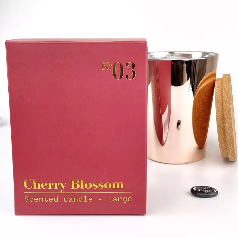 Grosse bougie de luxe géante xxl plate parfumée 5 méche bois -  Personnalisée Private collection 2,4kg