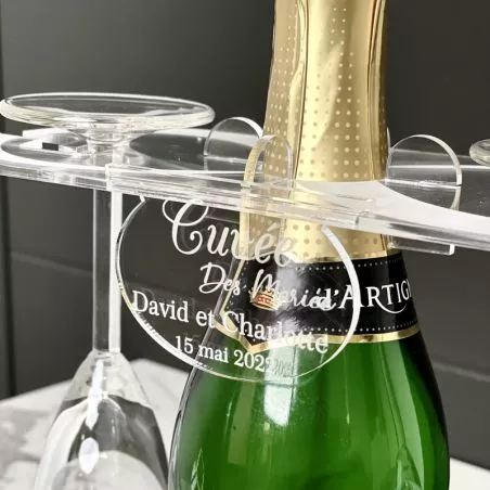 Étiquettes personnalisée Support flûtes champagne