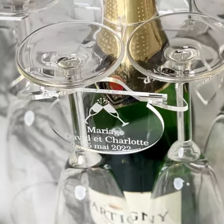 Étiquettes personnalisée Support flûtes champagne