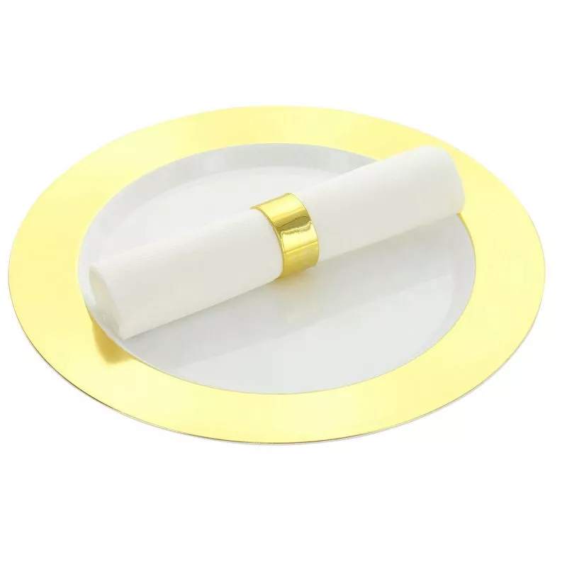 Rond de serviette or (lot de 6)