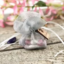 Lot De 50 Sachets En Organza Avec Cordon De Serrage, 17 X 23 Cm, Pour