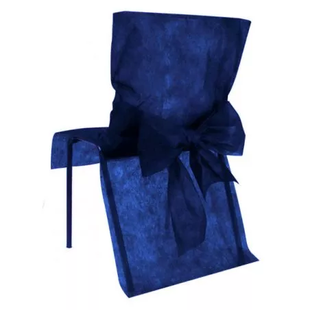 (10) Housse de chaise pas cher - Bleu Marine