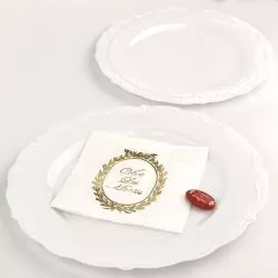 Set 30 Assiette réutilisable Manathan - Banche