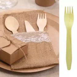 Couvert jetable - Fourchette BOIS X50
