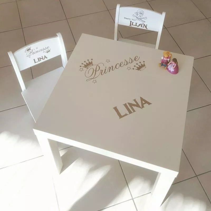Table princesse à personnalisée