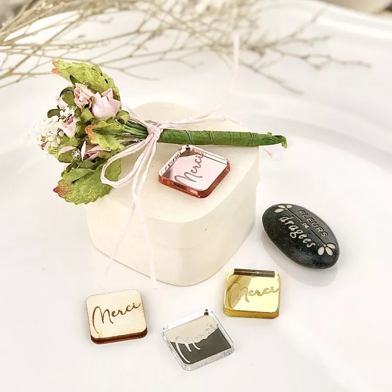 Lot De 10 Petites Marron Sac à Fond Bloc Avec Fenêtre