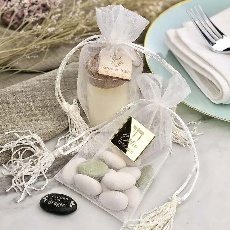 Sachets Organza Mariage 40 Sachets Organza 17x23 Cm HERZWILD