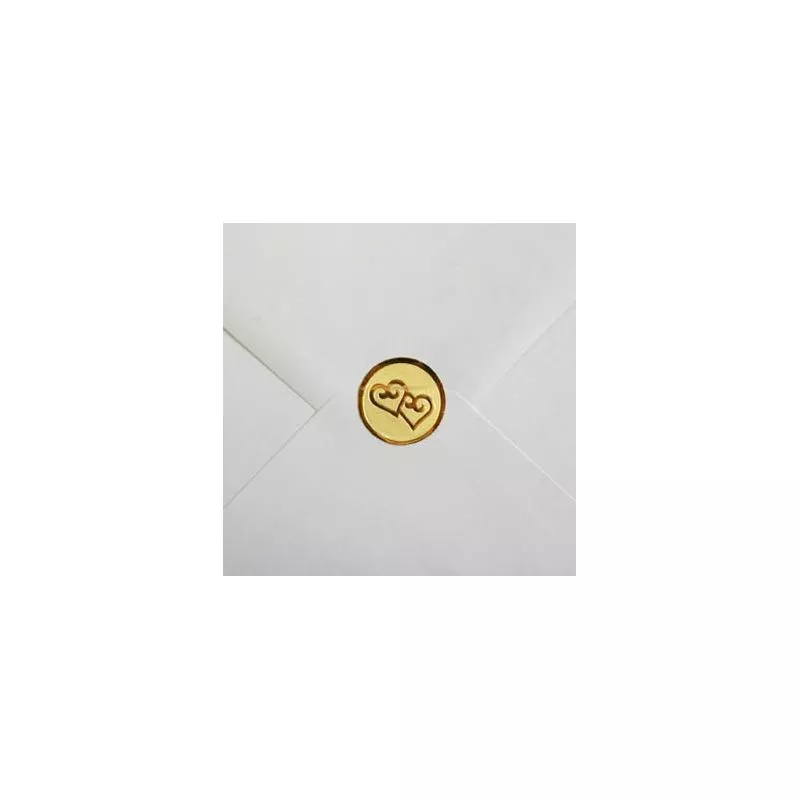 Stickers or rond coeurs x 25
